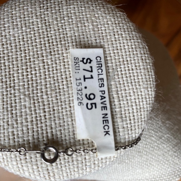 Circles Pave Silver NECKLACE NWT - Picture 4 of 9